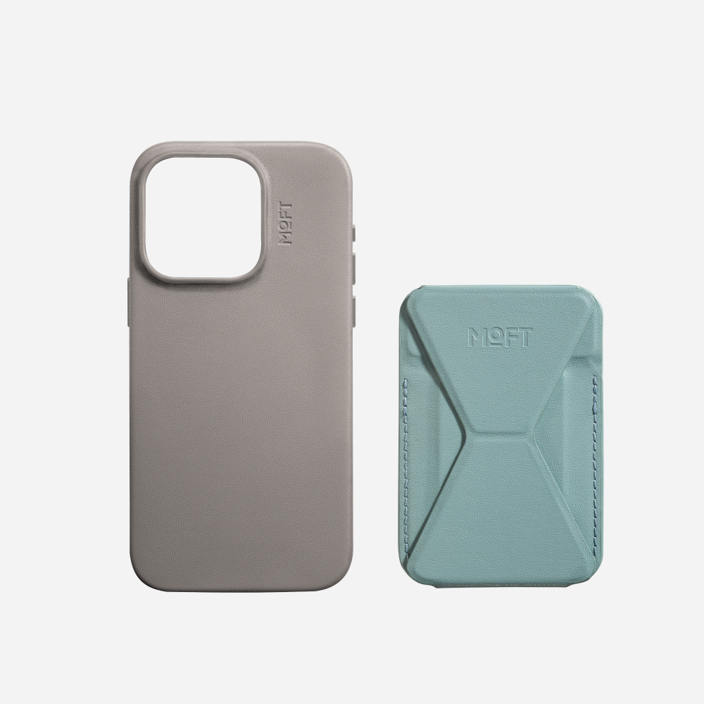iPhone 15 Hülle mit 2 in 1 Ständer & Kartenetui Set – MagSafe kompatibel
