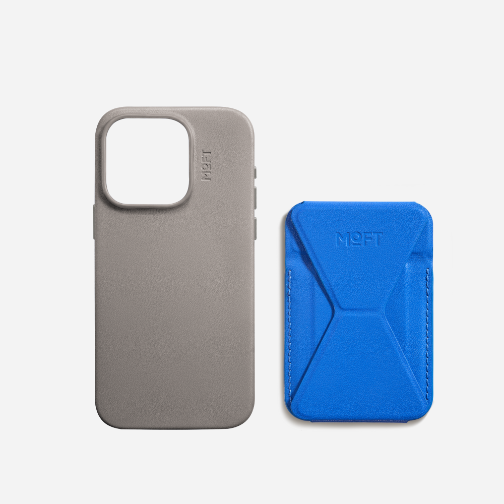 iPhone 15 Hülle mit 2 in 1 Ständer & Kartenetui Set – MagSafe kompatibel
