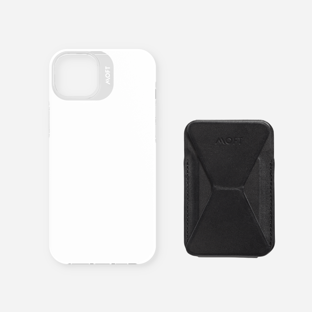 2 in 1 iPhone Ständer & Kartenetui Set + Hülle – MagSafe Kompatibel