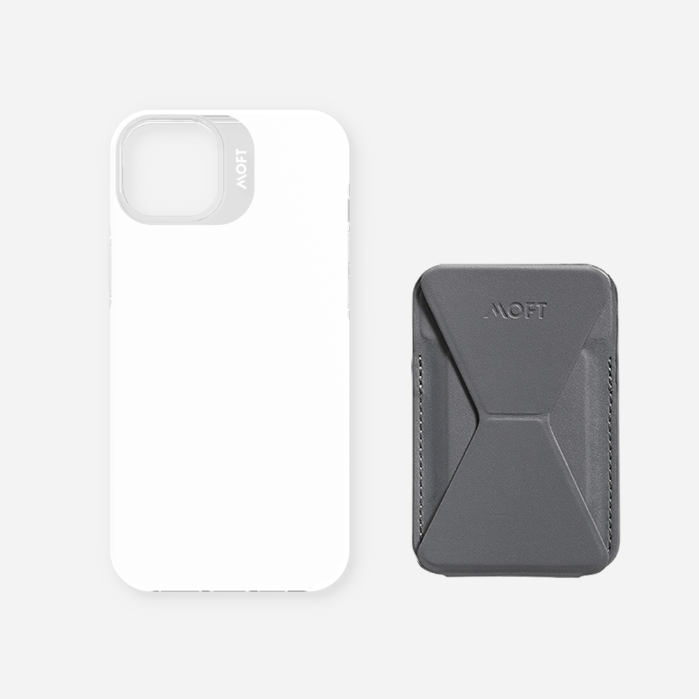 2 in 1 iPhone Ständer & Kartenetui Set + Hülle – MagSafe Kompatibel
