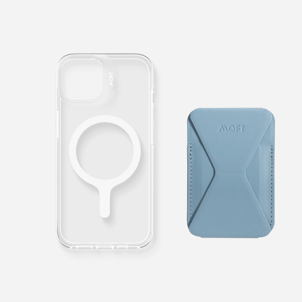 2 in 1 iPhone Ständer & Kartenetui Set + Hülle – MagSafe Kompatibel