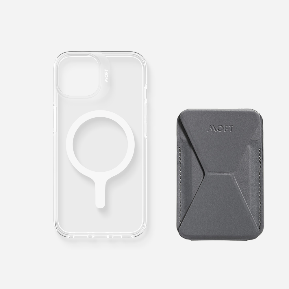 2 in 1 iPhone Ständer & Kartenetui Set + Hülle – MagSafe Kompatibel
