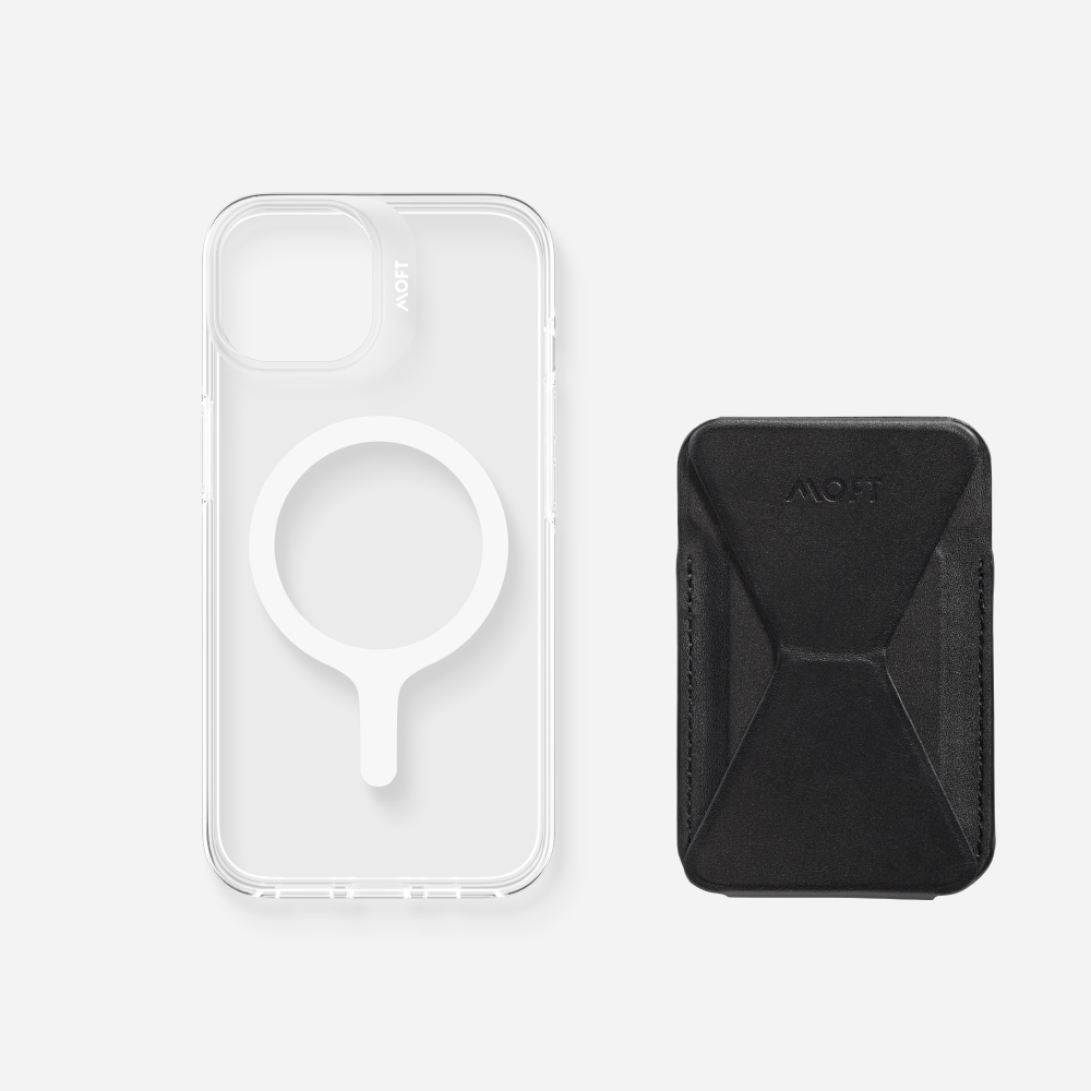 2 in 1 iPhone Ständer & Kartenetui Set + Hülle – MagSafe Kompatibel