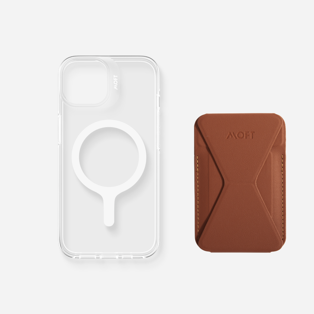 2 in 1 iPhone Ständer & Kartenetui Set + Hülle – MagSafe Kompatibel