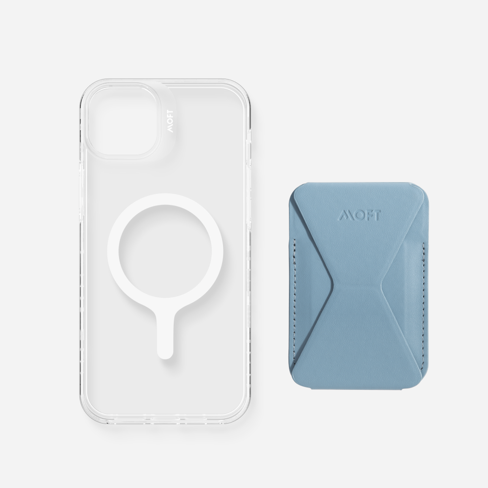 2 in 1 iPhone Ständer & Kartenetui Set + Hülle – MagSafe Kompatibel