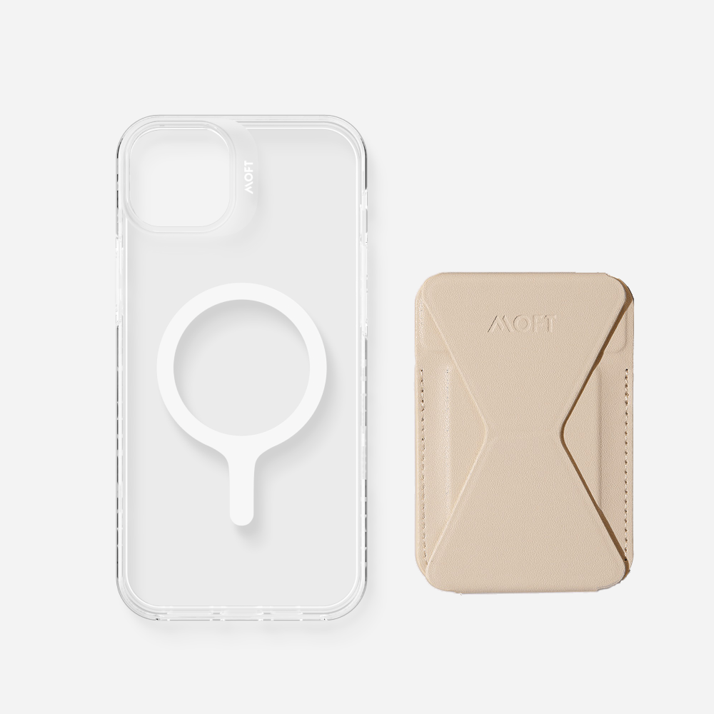 2 in 1 iPhone Ständer & Kartenetui Set + Hülle – MagSafe Kompatibel