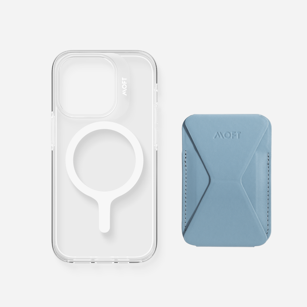 2 in 1 iPhone Ständer & Kartenetui Set + Hülle – MagSafe Kompatibel