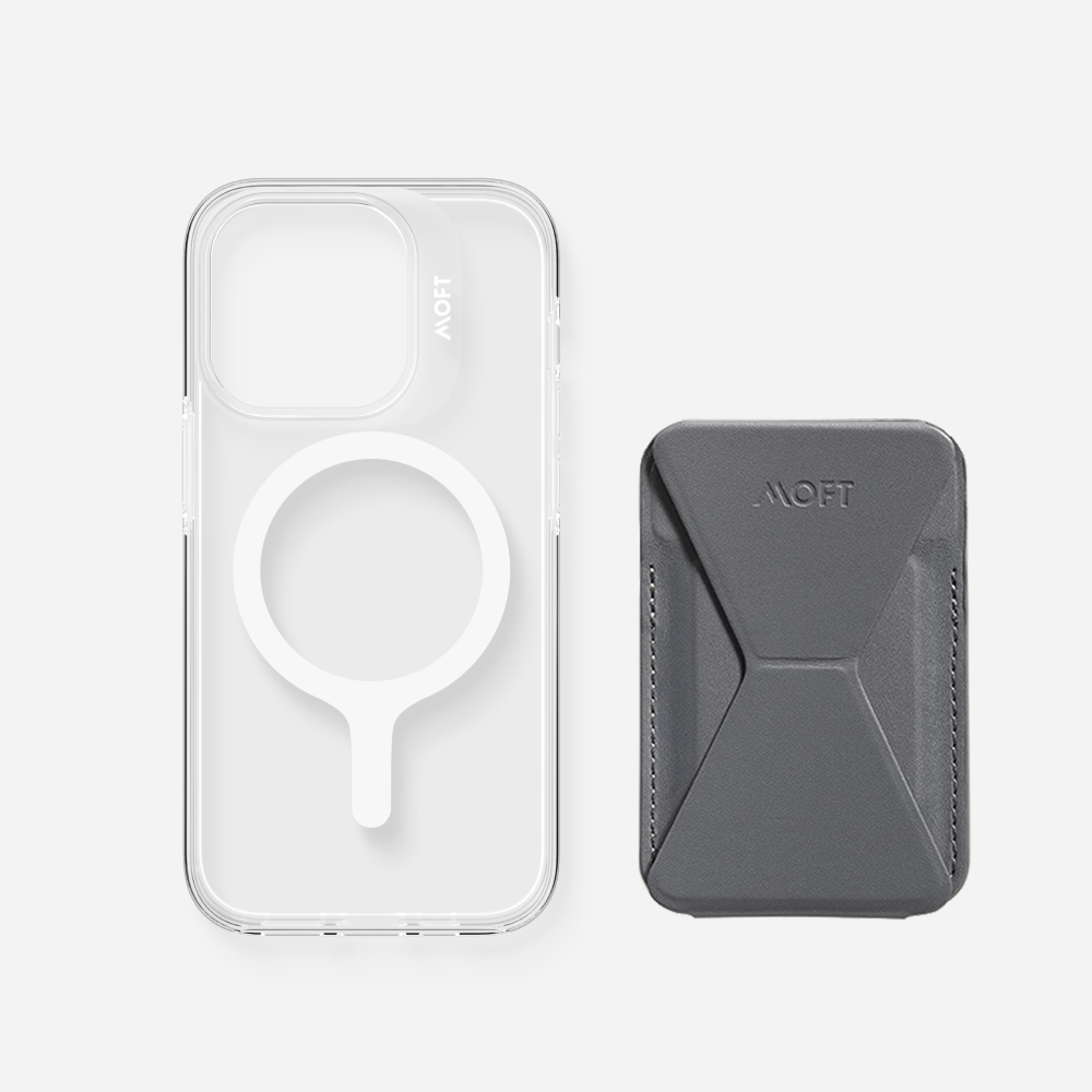2 in 1 iPhone Ständer & Kartenetui Set + Hülle – MagSafe Kompatibel
