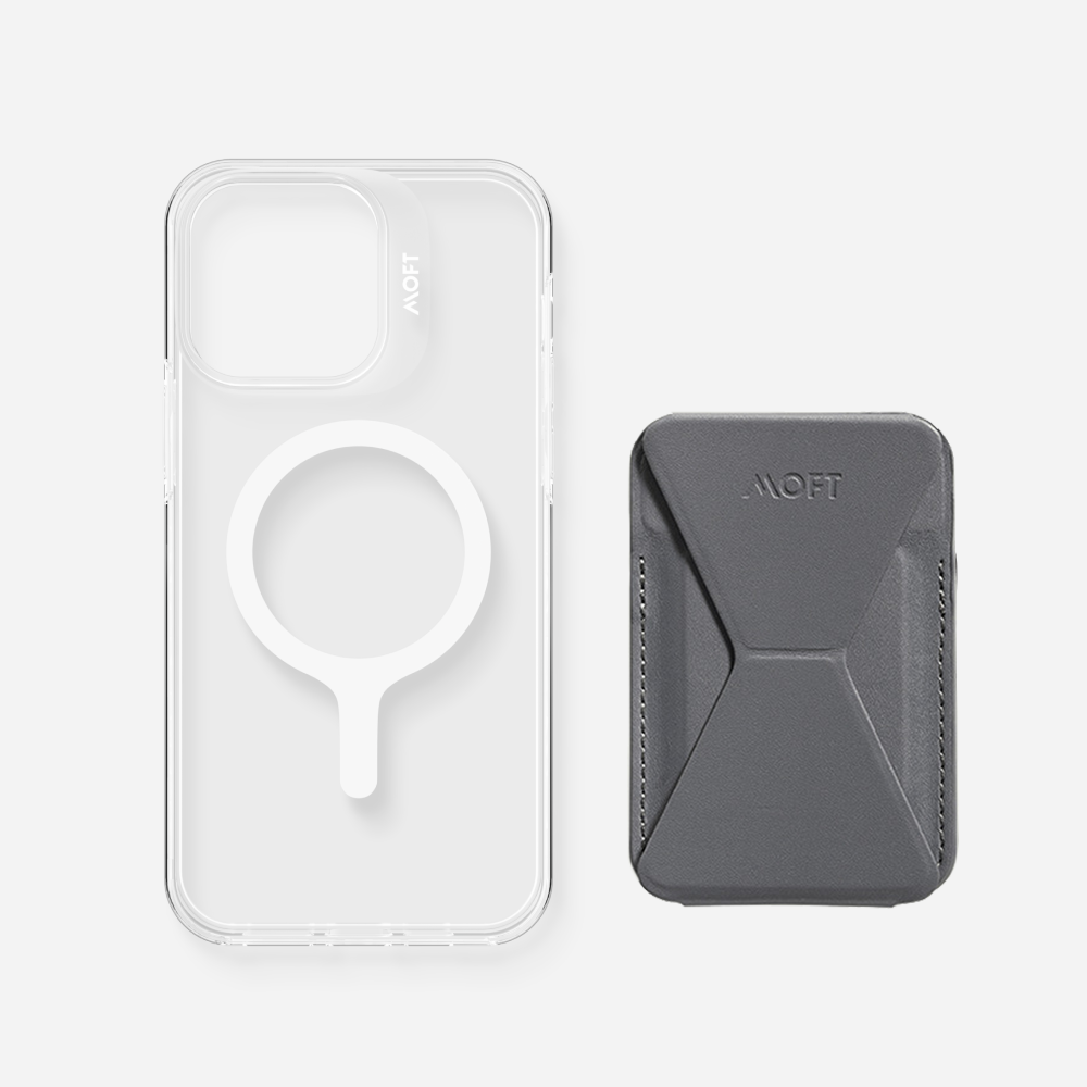 2 in 1 iPhone Ständer & Kartenetui Set + Hülle – MagSafe Kompatibel