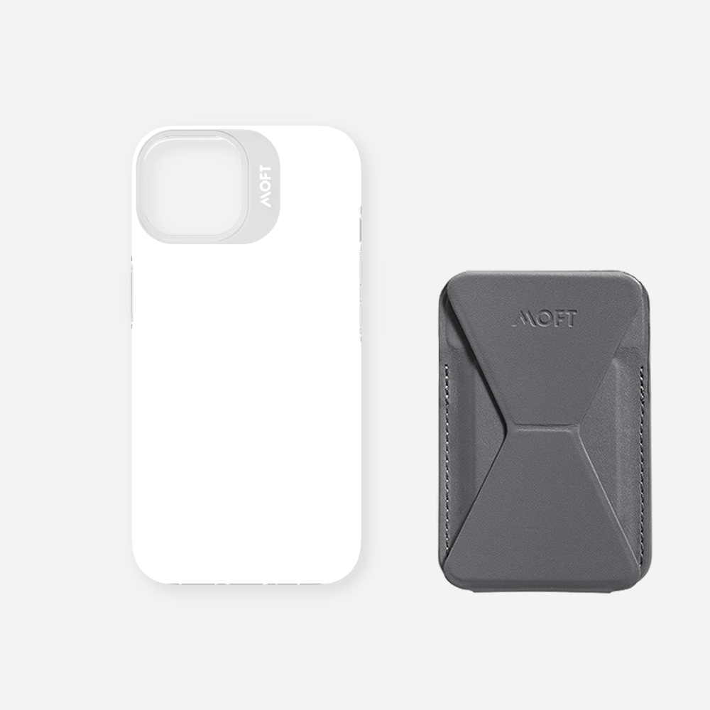 2 in 1 iPhone Ständer & Kartenetui Set + Hülle – MagSafe Kompatibel