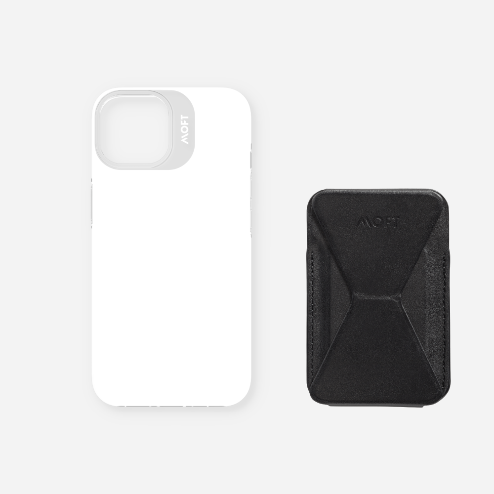 2 in 1 iPhone Ständer & Kartenetui Set + Hülle – MagSafe Kompatibel