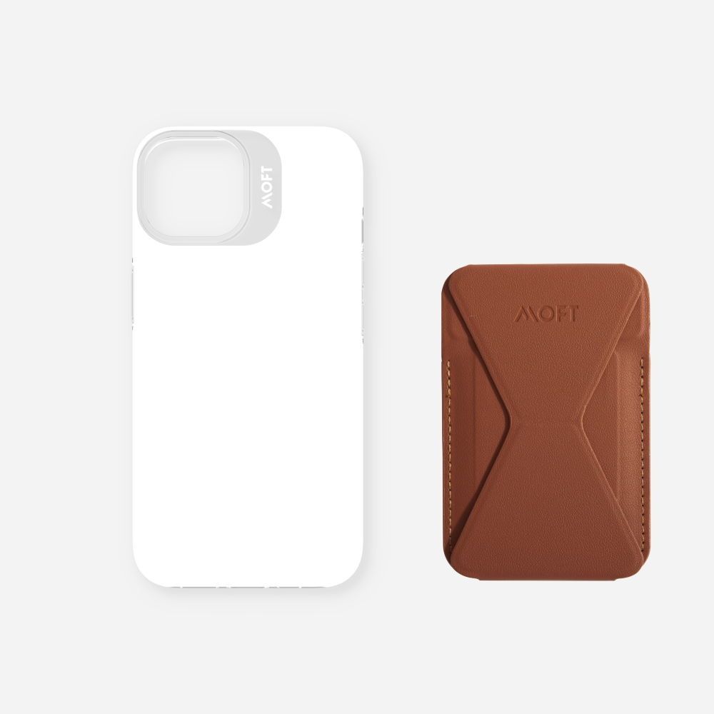 2 in 1 iPhone Ständer & Kartenetui Set + Hülle – MagSafe Kompatibel