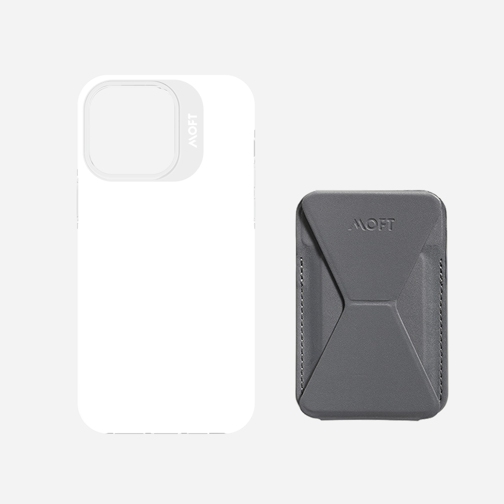 2 in 1 iPhone Ständer & Kartenetui Set + Hülle – MagSafe Kompatibel