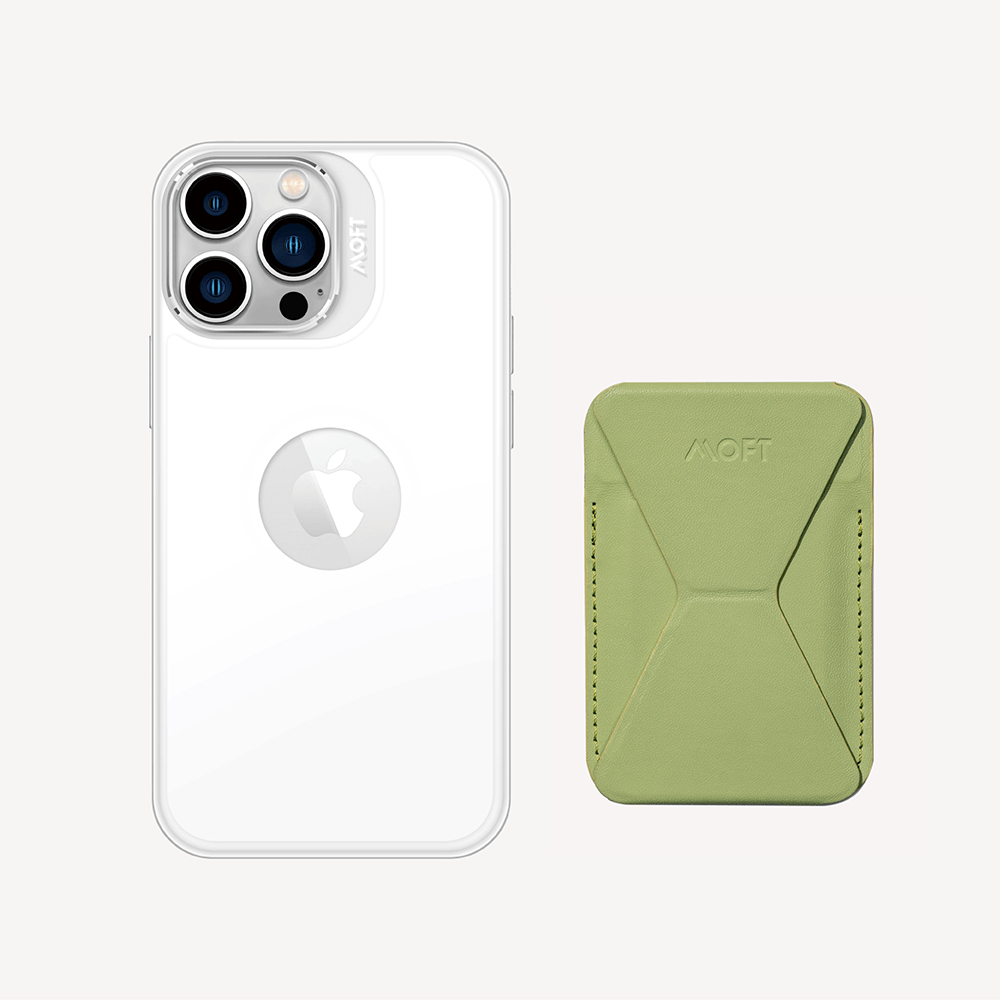Case, Stand & Wallet Snap Set - MagSafe Compatible MD011-set1 Sprout iPhone 13 Pro Cool White