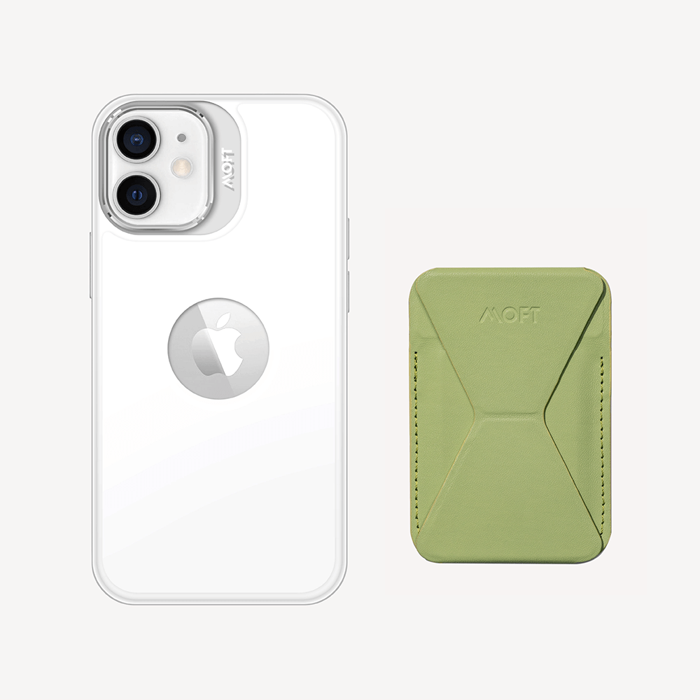 Case, Stand & Wallet Snap Set - MagSafe Compatible MD011-set1 Sprout iPhone 12/12 Pro Cool White