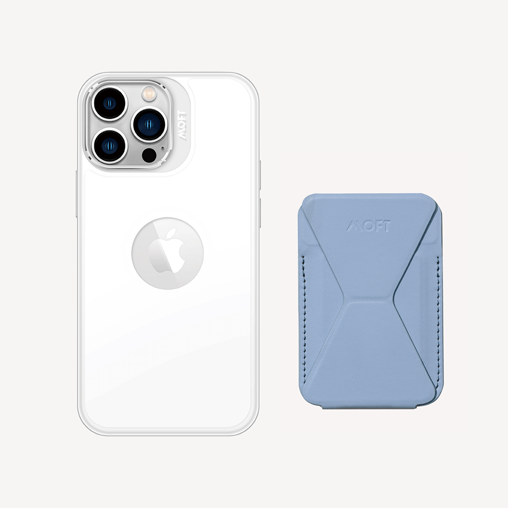 Case, Stand & Wallet Snap Set - MagSafe Compatible MD011-set1 Victoria iPhone 13 Pro Cool White