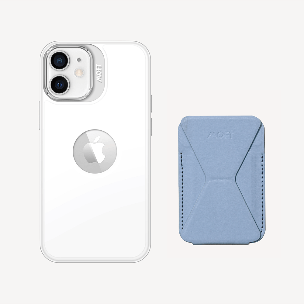 Case, Stand & Wallet Snap Set - MagSafe Compatible MD011-set1 Victoria iPhone 12/12 Pro Cool White