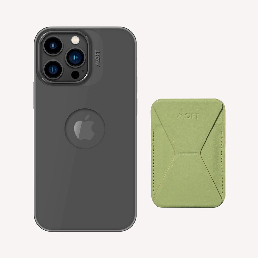 Case, Stand & Wallet Snap Set - MagSafe Compatible MD011-set1 Sprout iPhone 13 Pro Max Smoky Black