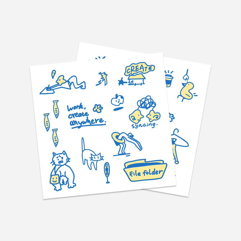 Druckempfindliche Kunst-Sticker – Unbound