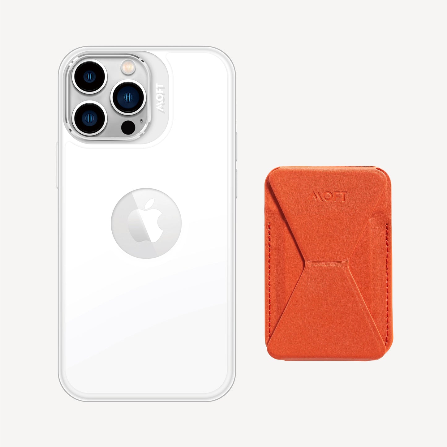 Case, Stand & Wallet Snap Set MD011-set Sunset Orange iPhone 12 Pro Max 
