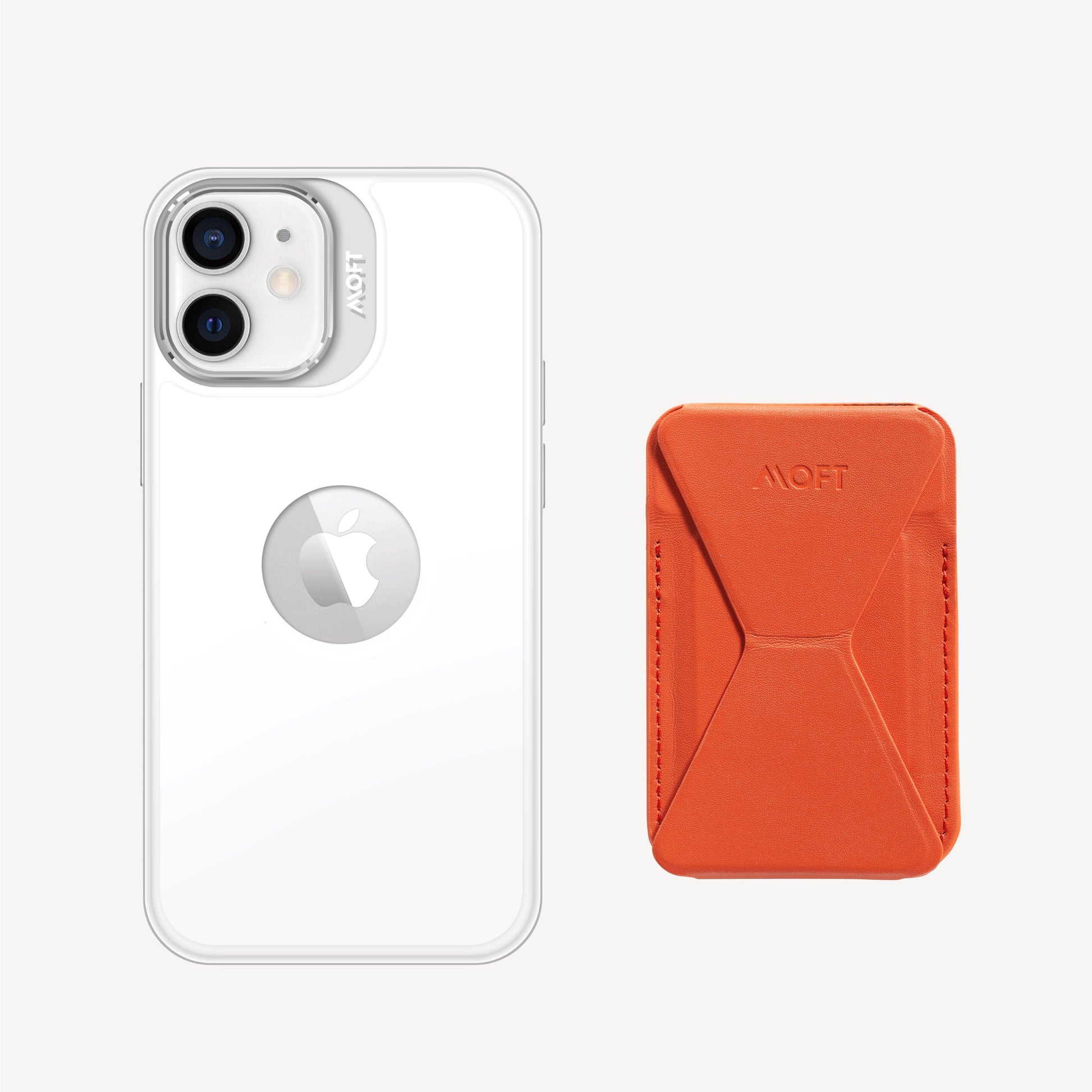 Case, Stand & Wallet Snap Set MD011-set Sunset Orange iPhone 12/12 Pro 